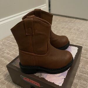 Toddler boy brown boots